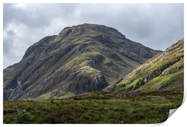 Mountains of Glencoe Scotland Print by Caroline James