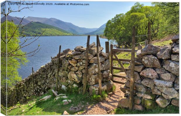 Ennerdale Water Views. Canvas Print by Jason Connolly