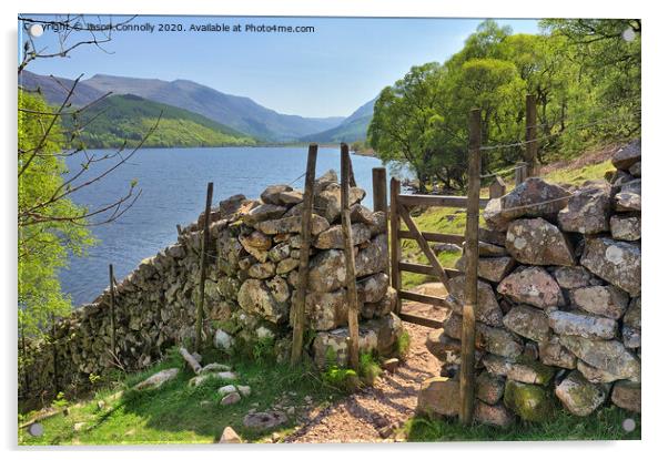 Ennerdale Water Views. Acrylic by Jason Connolly