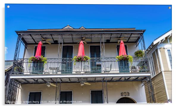 French Quarter Dumaine Street New Orleans Louisiana Acrylic by William Perry