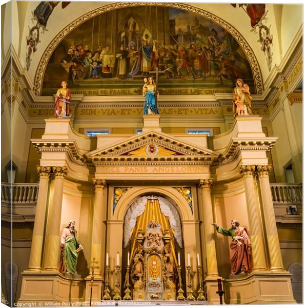 Altar Saint Louis Cathedral New Oreleans Louisiana Canvas Print by William Perry