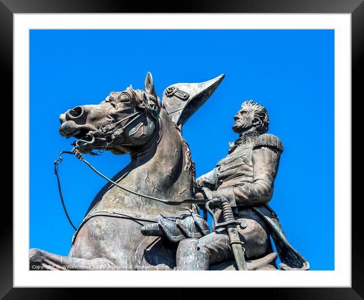 Andrew Jackson Statue Square New Orleans Louisiana Framed Mounted Print by William Perry