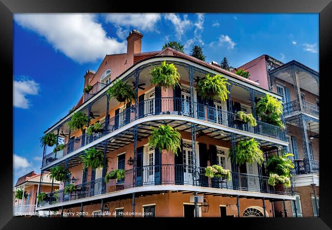 Old Building French Quarter Dumaine Street New Orleans Louisian Framed Print by William Perry