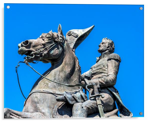 Andrew Jackson Statue Square New Orleans Louisiana Acrylic by William Perry