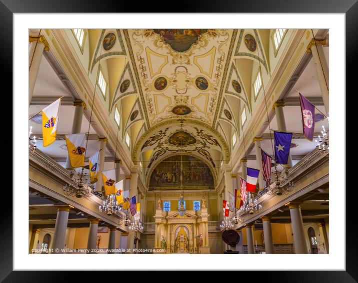Altar Basilica Saint Louis Cathedral New Orleans Louisiana Framed Mounted Print by William Perry