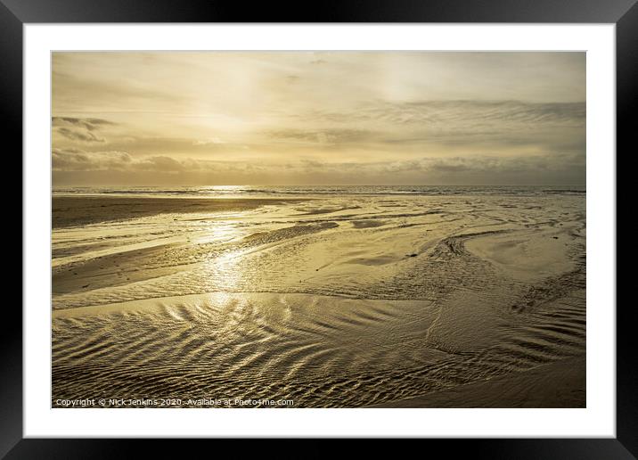 Dunraven Bay Sand Shapes Glamorgan Coast Wales Framed Mounted Print by Nick Jenkins