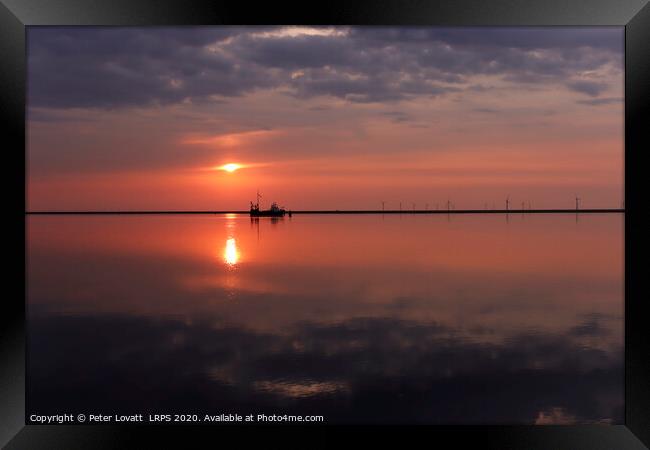 Sunset at Meols, Wirral Framed Print by Peter Lovatt  LRPS