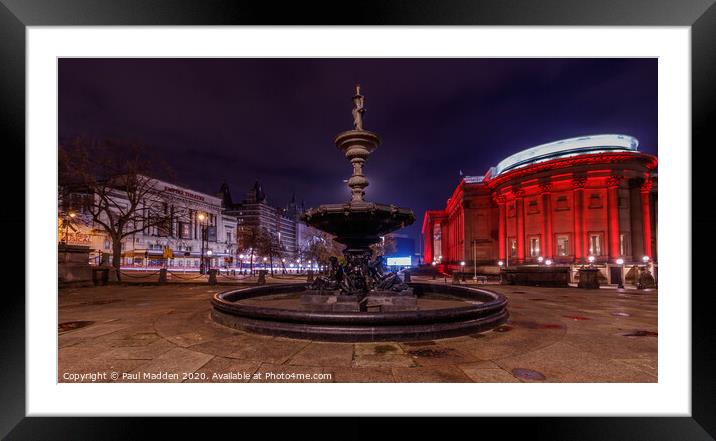 Steble fountain liverpool Framed Mounted Print by Paul Madden