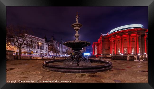 Steble fountain liverpool Framed Print by Paul Madden