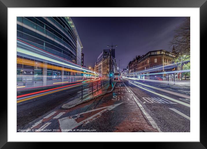 Passing Liverpool Buses Framed Mounted Print by Paul Madden