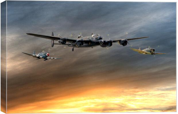 BBMF end of a Long Day Canvas Print by David Stanforth