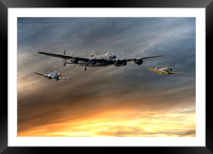 BBMF end of a Long Day Framed Mounted Print by David Stanforth