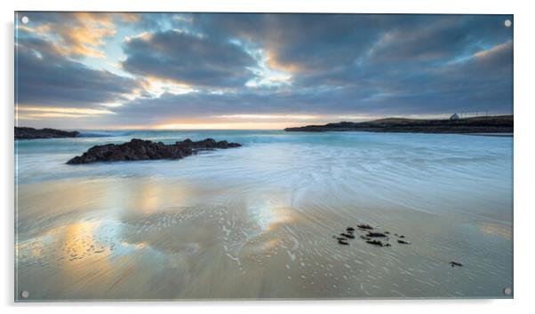 The Last Light At Clachtoll Beach - Scotland Acrylic by Phil Durkin DPAGB BPE4