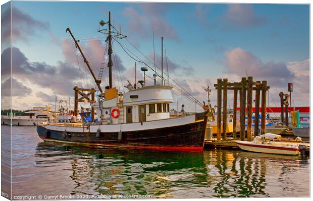 Old Fishing Trawler at Dock Canvas Print by Darryl Brooks