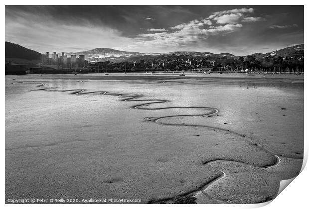 Conwy Estuary, Low Tide Print by Peter O'Reilly