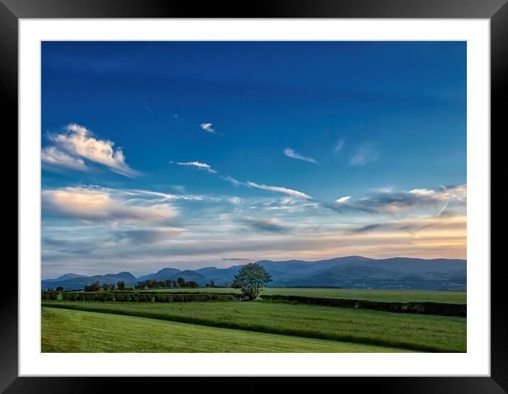Sunset over Welsh Mountains, North Wales Framed Mounted Print by Jonathan Thirkell