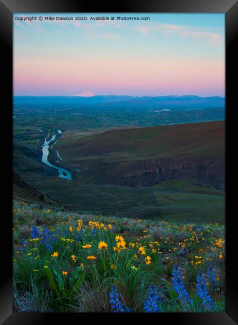 Yakima River Dawn Framed Print by Mike Dawson