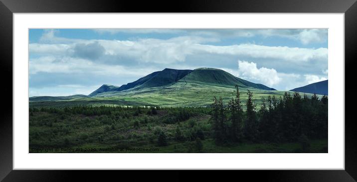 Y Mynydd Du - The Black Mountains Framed Mounted Print by Paddy Art