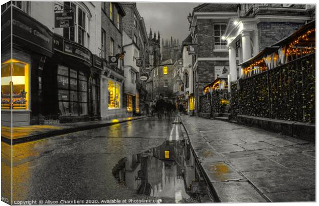 Low Petergate York Canvas Print by Alison Chambers