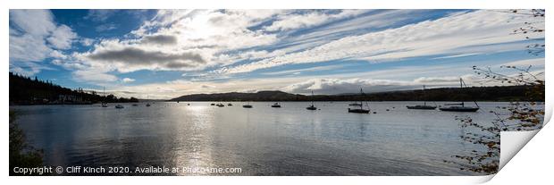 Lake Windermere from Waterhead Print by Cliff Kinch