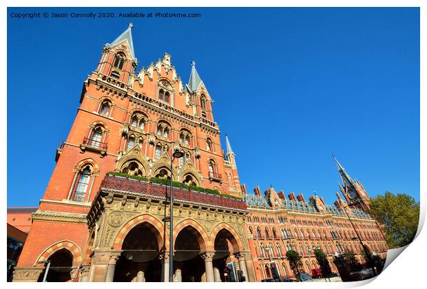 St Pancras railway station. Print by Jason Connolly