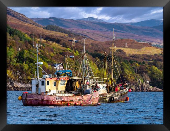 Fishing Boats at Ullapool, Scotland. Framed Print by Colin Allen