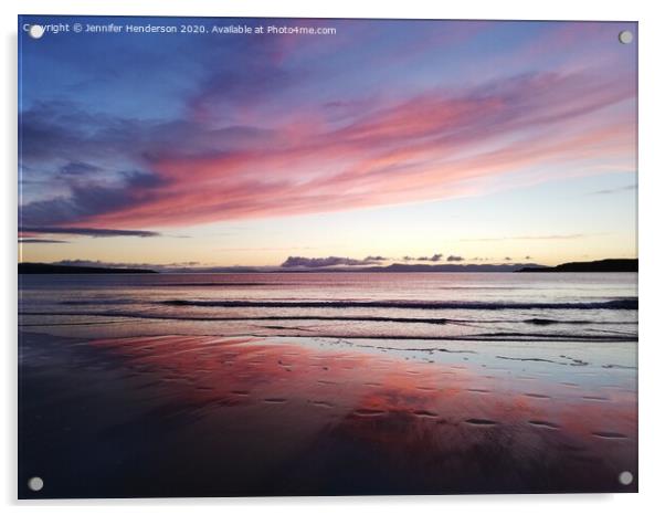Big Sand Sunset Acrylic by Jennifer Henderson