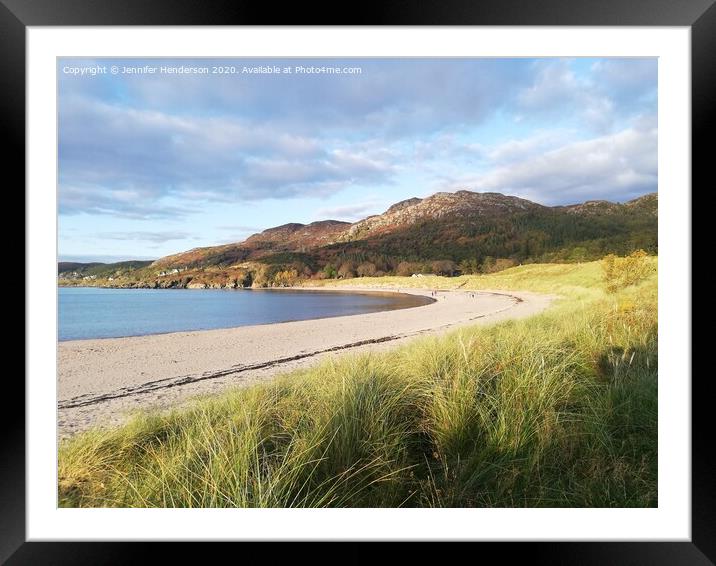 Gairloch Beach Framed Mounted Print by Jennifer Henderson