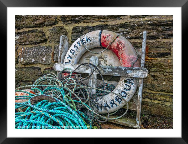 Lybster Harbour Framed Mounted Print by Lynda Simpson