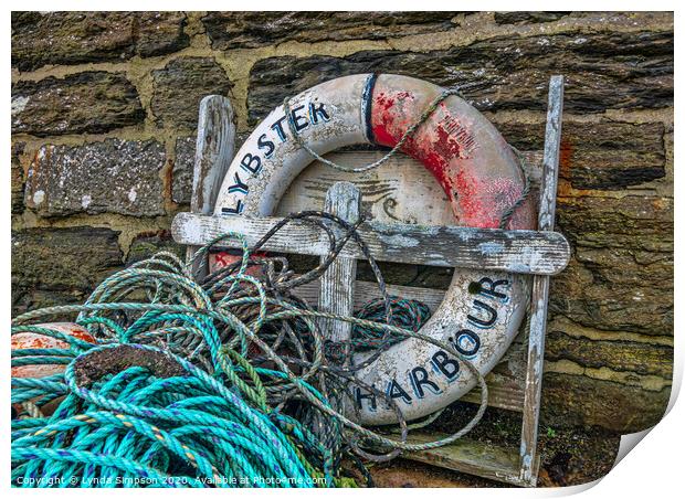 Lybster Harbour Print by Lynda Simpson