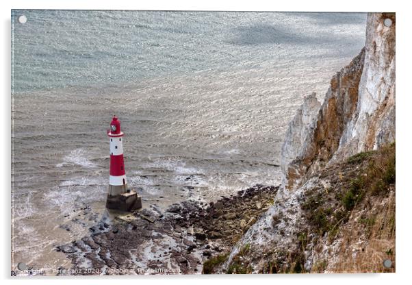 Beachy Head Lighthouse in the afternoon Acrylic by Pere Sanz