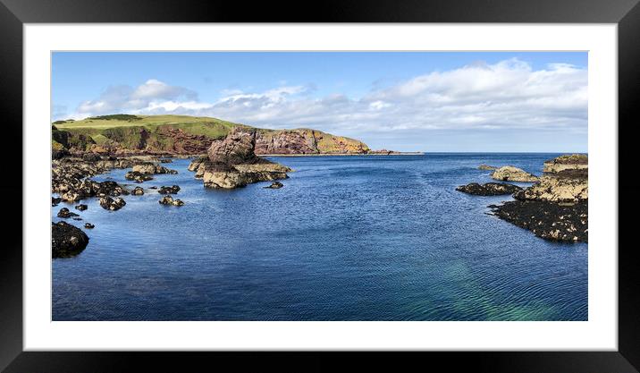 Saint Abbs Panorama  Framed Mounted Print by Naylor's Photography