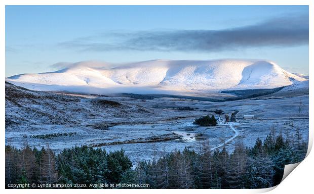 Snowy Ben Wyvis Print by Lynda Simpson