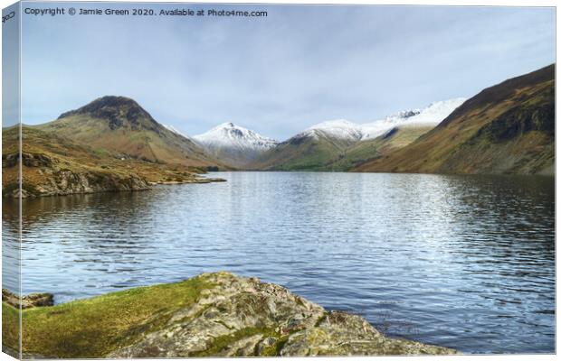 Wastwater in March Canvas Print by Jamie Green