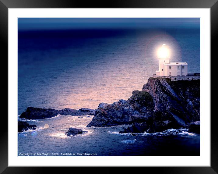 Hartland Point Lighthouse Framed Mounted Print by Nik Taylor