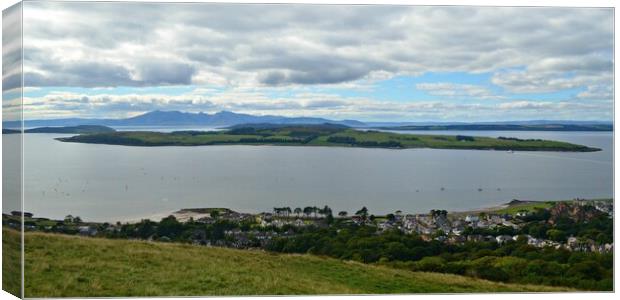 Great Cumbrae and Arran view Canvas Print by Allan Durward Photography