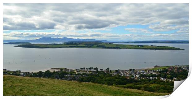 Great Cumbrae and Arran view Print by Allan Durward Photography