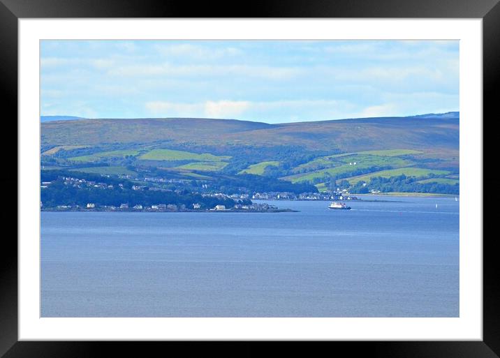 CalMac Rothesay ferry entering Rothesay Bay Framed Mounted Print by Allan Durward Photography
