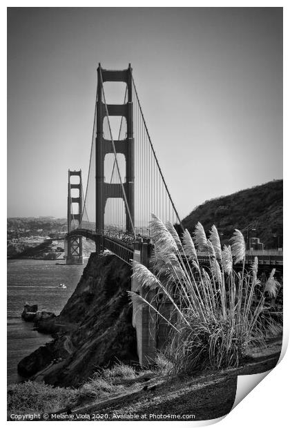 SAN FRANCISCO Golden Gate Bridge | monochrome Print by Melanie Viola