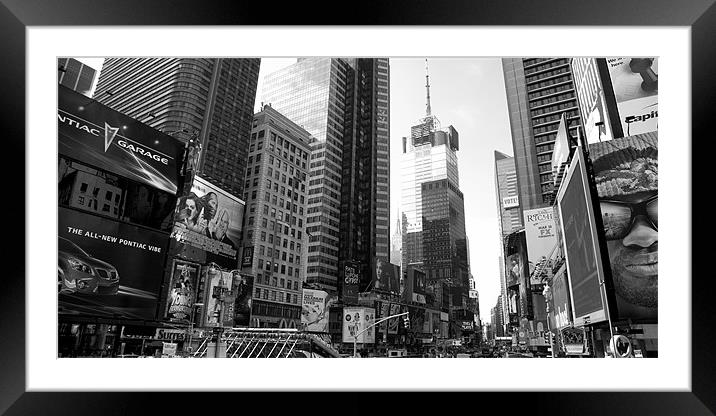 Times Square - Manhattan Framed Mounted Print by Simon Wrigglesworth
