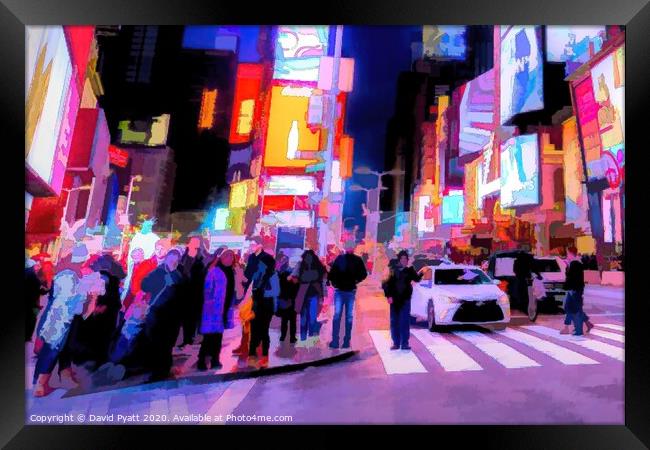 Times Square Art Framed Print by David Pyatt