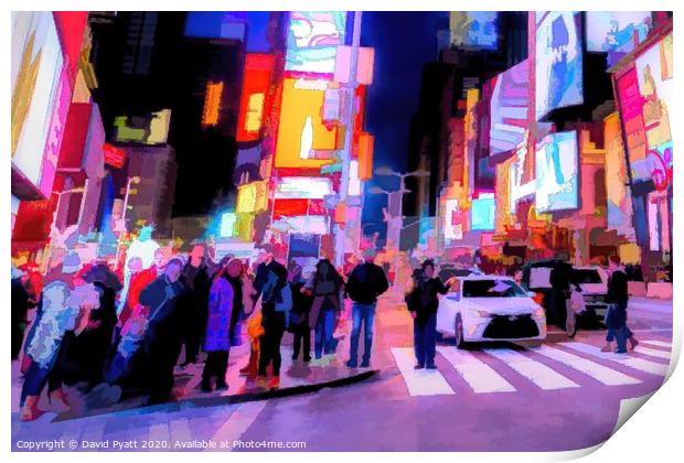 Times Square Art Print by David Pyatt
