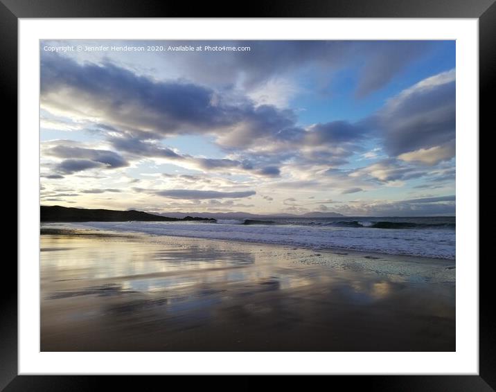 Red Point beach, winter afternoon Framed Mounted Print by Jennifer Henderson
