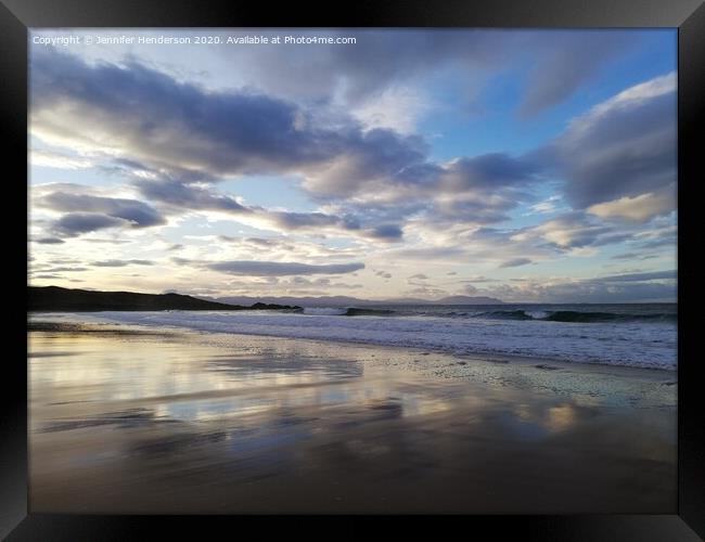 Red Point beach, winter afternoon Framed Print by Jennifer Henderson