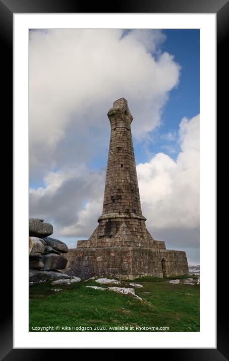 The Basset Monument, Carn Brae, Camborne Framed Mounted Print by Rika Hodgson