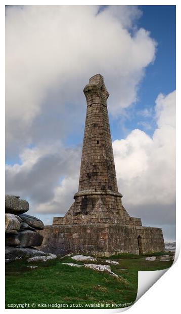 The Basset Monument, Carn Brae, Camborne Print by Rika Hodgson