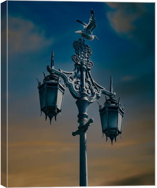 Brighton Victorian Streetlight Canvas Print by Chris Lord