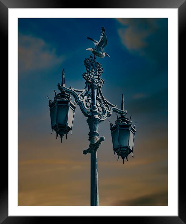 Brighton Victorian Streetlight Framed Mounted Print by Chris Lord