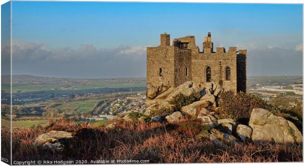 Castle Carn Brae, Camborne, Cornwall, England Canvas Print by Rika Hodgson