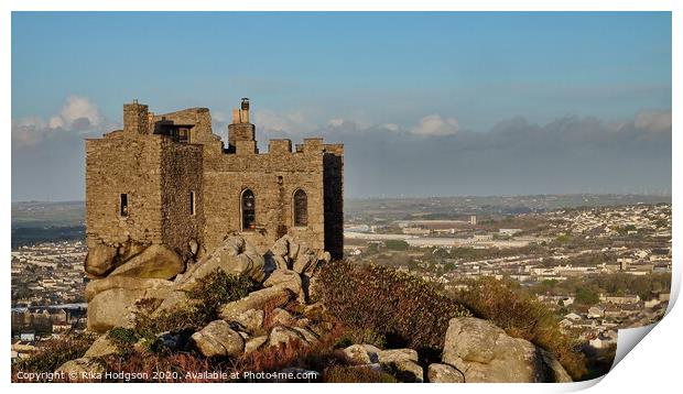 Carn Brae Castle, Camborne, Cornwall, England Print by Rika Hodgson